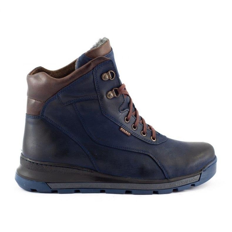 Polbut Men's winter shoes J63s navy blue
