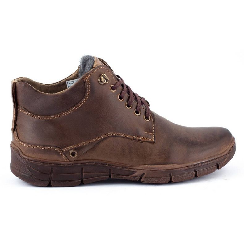 Polbut Men's winter shoes J64S brown