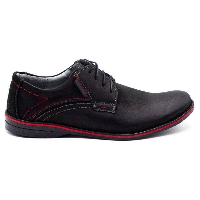 Olivier leather men's shoes 242 black
