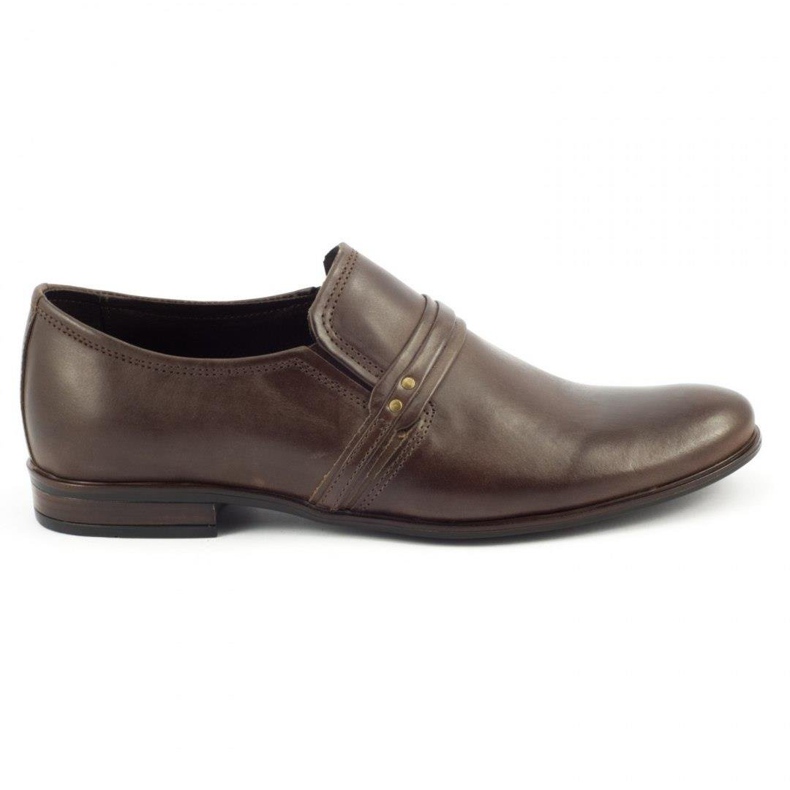 Polbut Men's formal slip-on shoes C35 brown