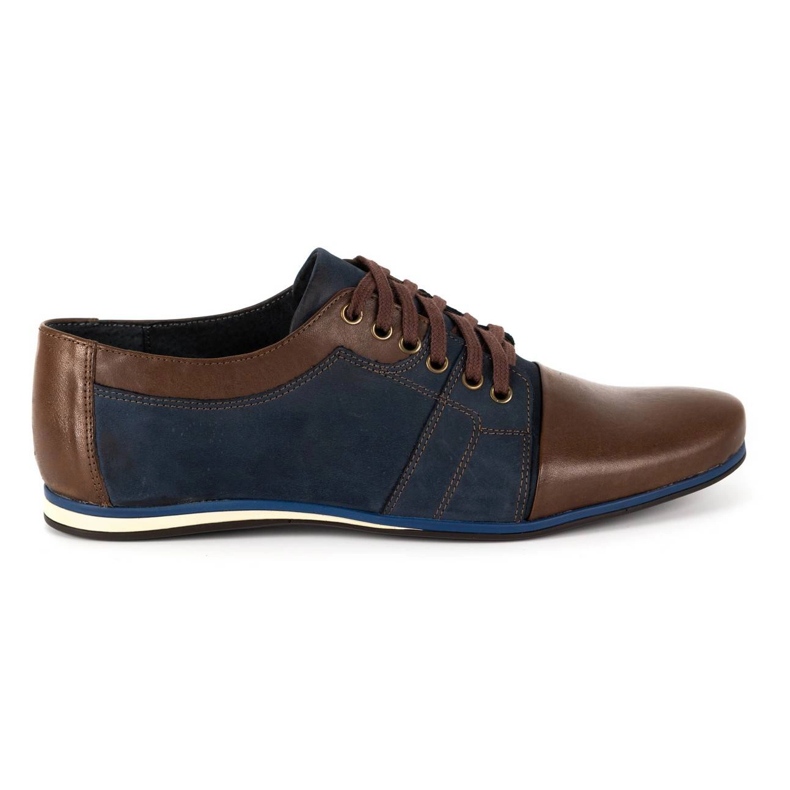 Elegant men's shoes for jeans 730 brown