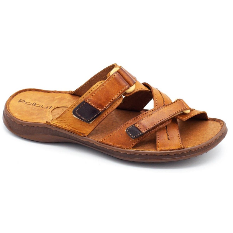 Polbut Men's slippers SA06 red orange