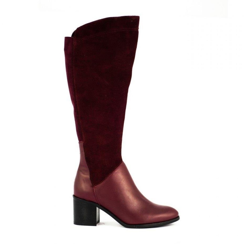 Dolce Pietro Women's winter boots 2051 burgundy red multicolored