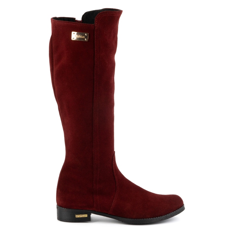 Olivier Fashionable boots Klara burgundy red multicolored