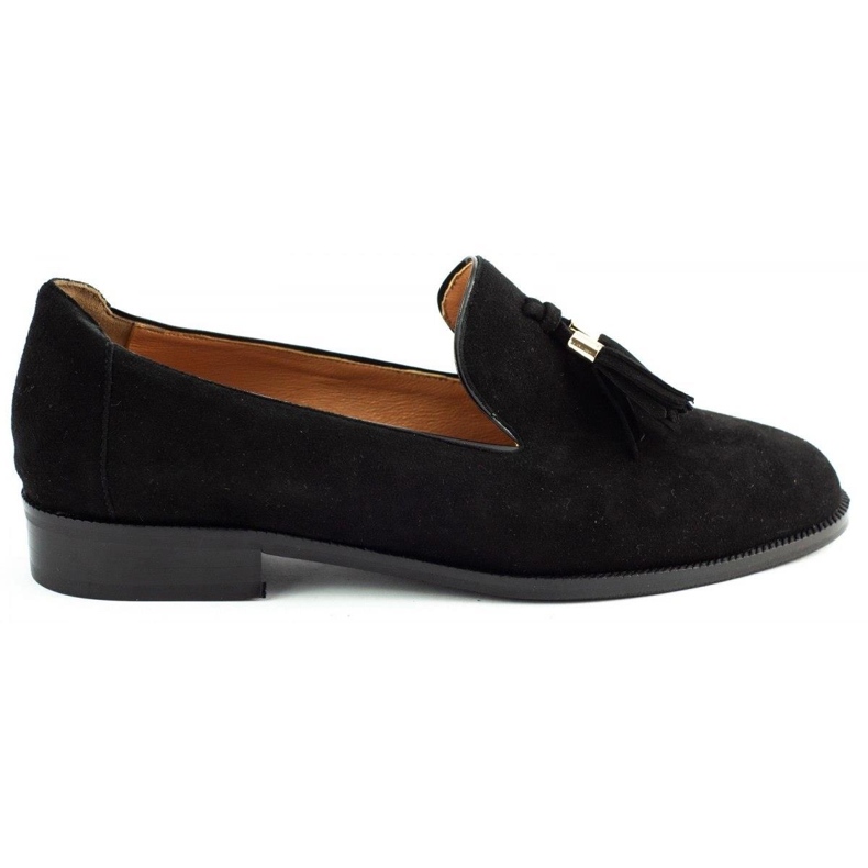 Lizard Black loafers 04642 for women Lizard Black loafers 04642 for women