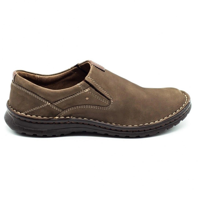 Joker Men's leather loafers 382 olive green