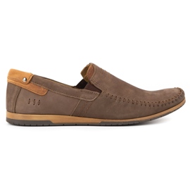 KOMODO Men's leather loafers 876 brown