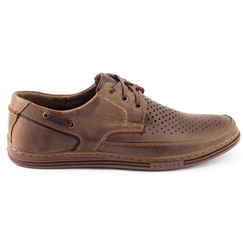 Polbut Openwork men's shoes J44L brown