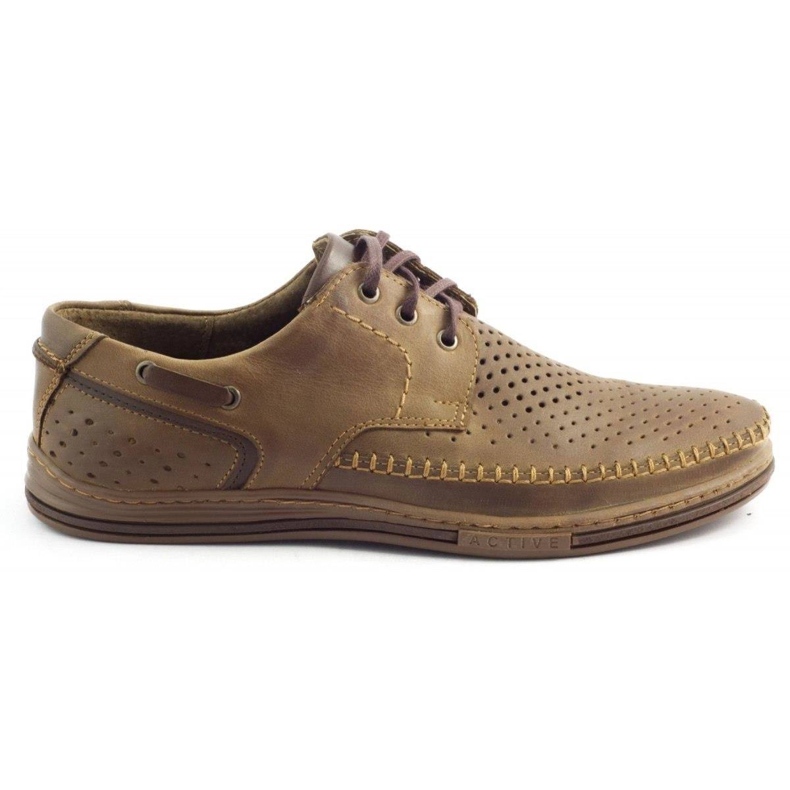 Polbut Openwork men's shoes J44L Pł brown