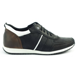 Polbut Men's shoes C21 black with white multicolored Polbut Men's shoes C21 black with white multicolored