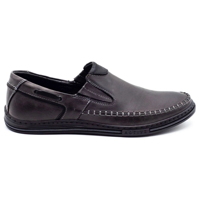 Polbut Men's shoes moccasins 09 gray grey