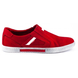 Polbut Men's slip-on shoes JO21 red Polbut Men's slip-on shoes JO21 red