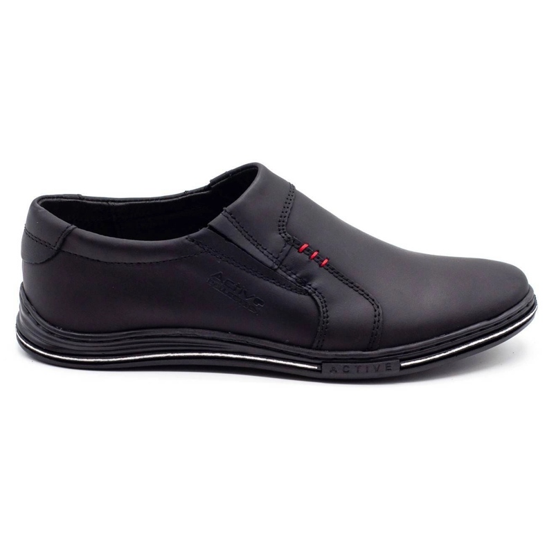 Polbut Men's leather shoes 334 black