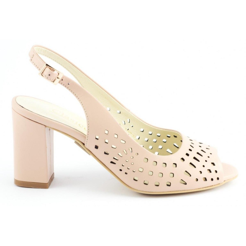 Clasicco Openwork sandals on the post 1673 powder pink