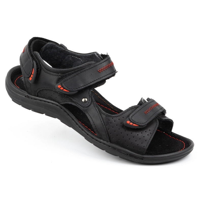 Olivier 323 black men's sandals
