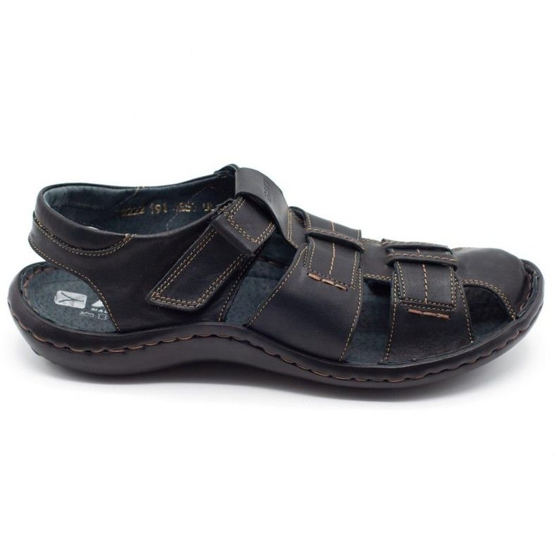 ABIS Men's leather sandals 4557 black ABIS Men's leather sandals 4557 black