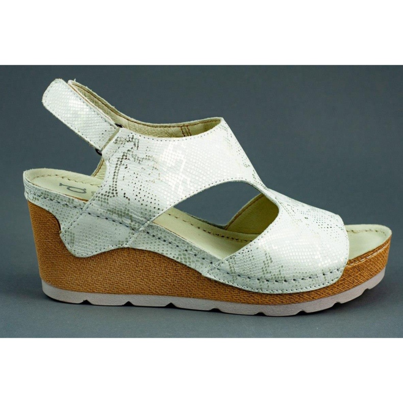 Dolce Pietro Wedge sandals 0888Z white and silver multicolored