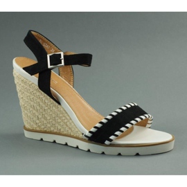 Marqullz Wedge sandals 6240 braided black Marqullz Wedge sandals 6240 braided black