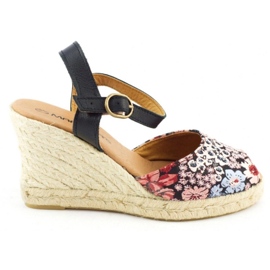 Mariettas Wedge sandals 7210 flower multicolored Mariettas Wedge sandals 7210 flower multicolored