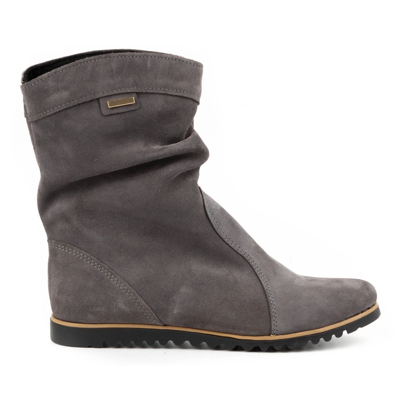 Olivier Emi Dark Gray Warm Leather Boots grey