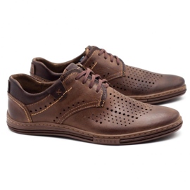 Polbut Leather men's shoes 402 summer brown Polbut Leather men's shoes 402 summer brown