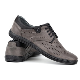 Polbut Leather shoes for men 402 summer gray grey Polbut Leather shoes for men 402 summer gray grey