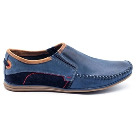 KOMODO Leather men's shoes 847 navy blue KOMODO Leather men's shoes 847 navy blue