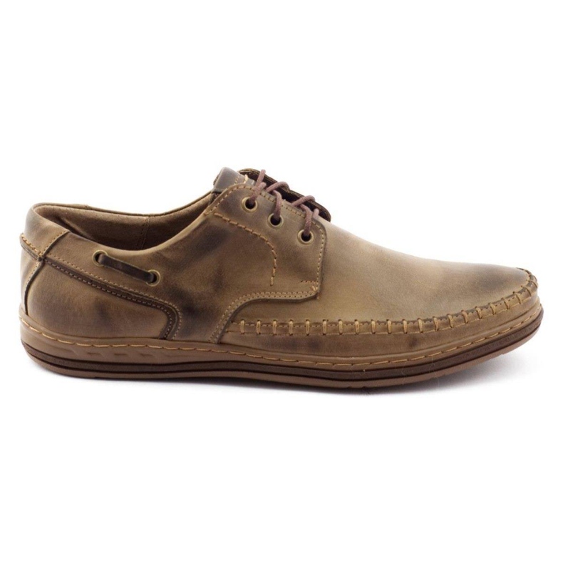 Polbut Leather men's shoes J44PŁ brown