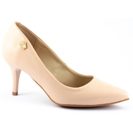 Saway 2169 cappuccino high heels beige