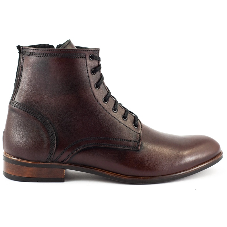 Olivier Men's leather Chelsea boots 287 Św kabir brown
