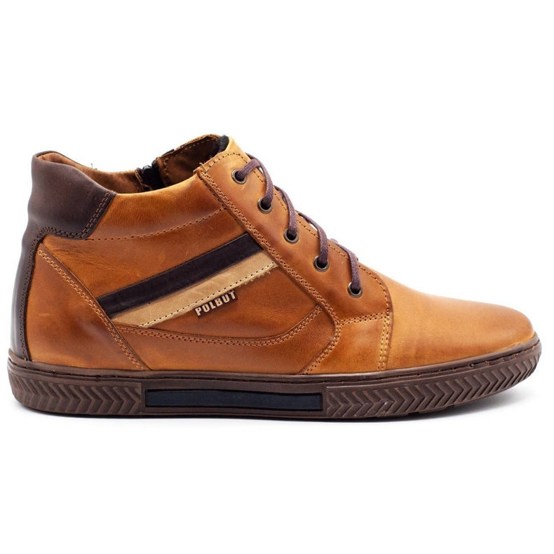 Polbut Winter men's shoes J47F red orange