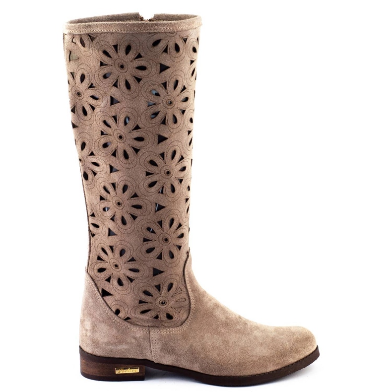 Olivier Women's openwork boots No dark beige Olivier Women's openwork boots No dark beige