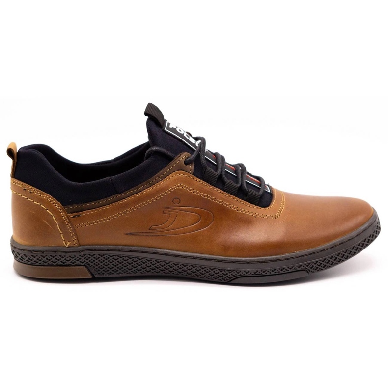 Polbut Men's casual leather shoes K24 camel brown