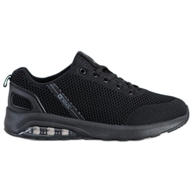 SHELOVET Black Sneakers With Mesh