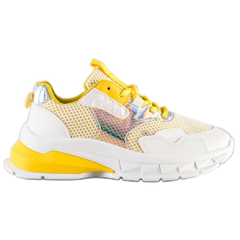 SHELOVET Fashionable Sneakers white multicolored yellow