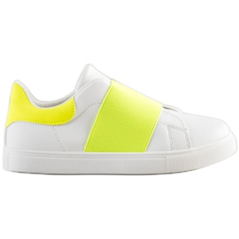 SHELOVET Slip-on shoes with an elastic band white