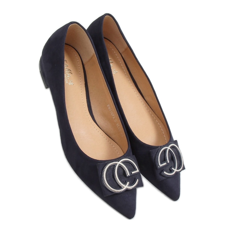 Ballerinas almond navy blue toes FM3107A D.BLUE