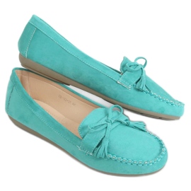 Green women's loafers XR-1R2 Green