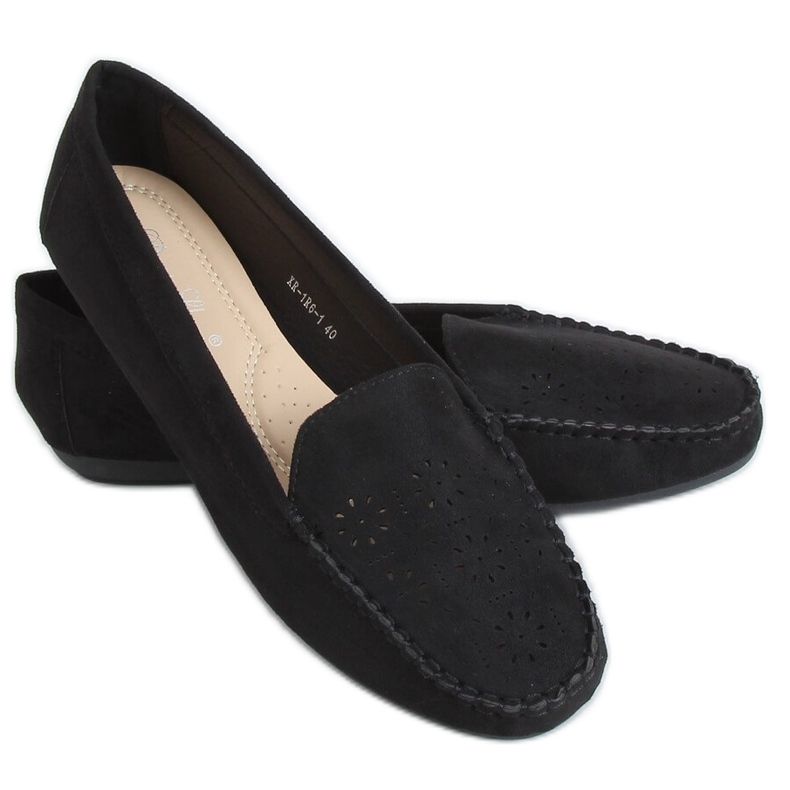 Black openwork loafers XR-1R6 Black