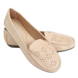 Beige openwork loafers XR-1R6 Beige