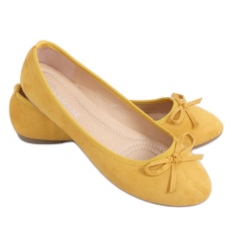 Honey suede ballerinas 9F116 Yellow