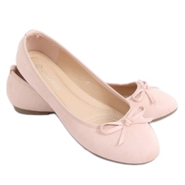 Pink suede ballerinas 9F116 Pink