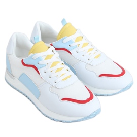 Multicolor sports shoes C915 WHITE / BLUE / YELLOW multicolored Multicolor sports shoes C915 WHITE / BLUE / YELLOW multicolored