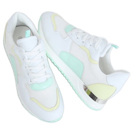 Multicolor sports shoes C915 WHITE / YELLOW / GREEN multicolored