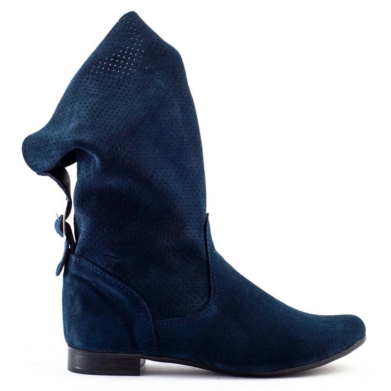 Olivier Openwork boots Elena navy blue