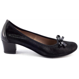 Maxoni Pumps for women on the post 1634 black Maxoni Pumps for women on the post 1634 black