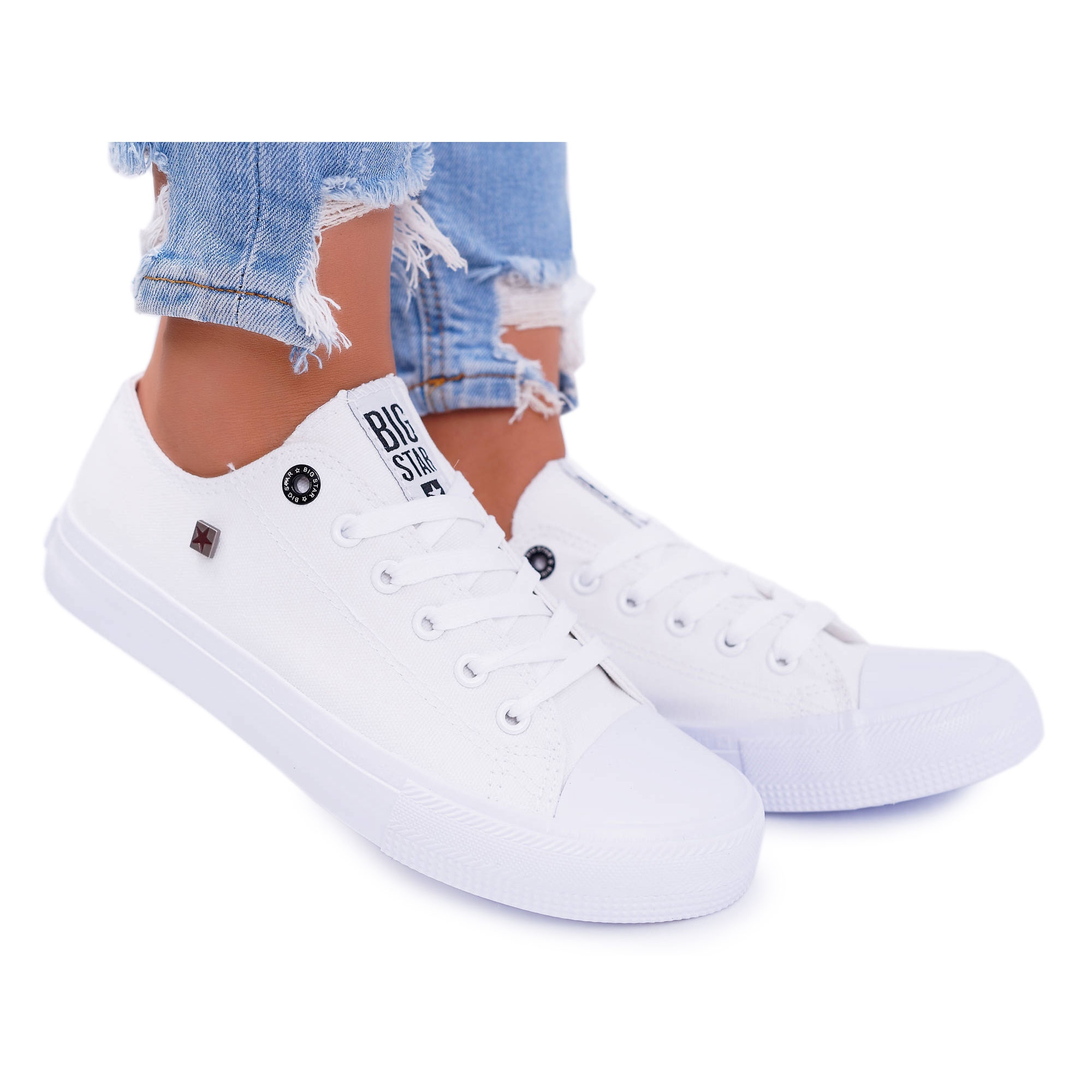 Big Star LL274071 Women's White Sneakers
