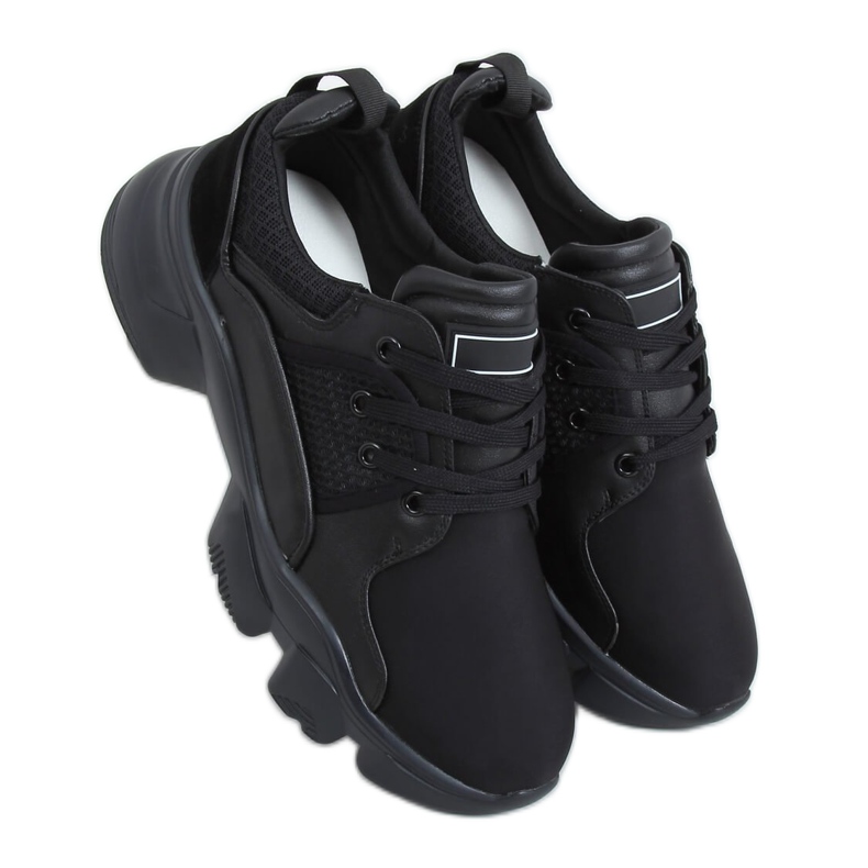 Black sports shoes B0-192 Black