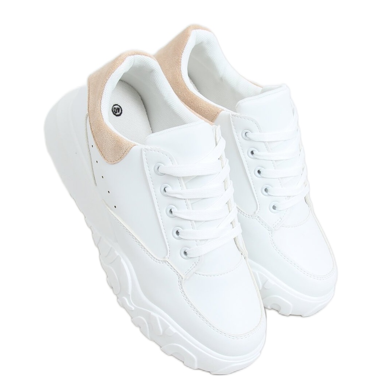 White women's sneakers VL124P Beige