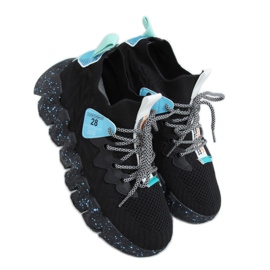 Black NB387 Allblack high-soled sports shoes